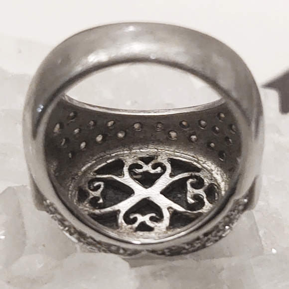 ISO Info- Onyx & Diamond Sterling Silver Ring-9.25 - Picture 9 of 13